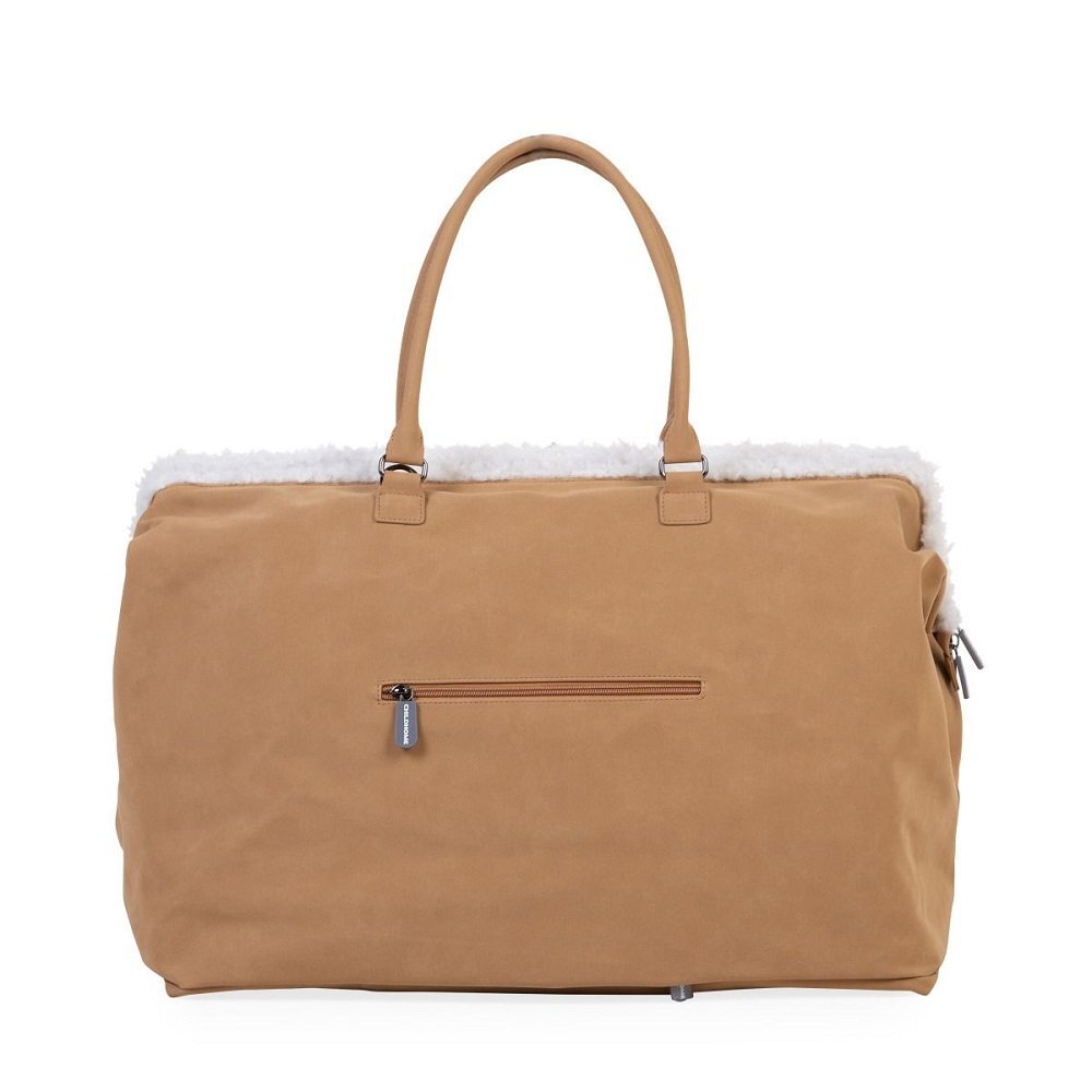 Childhome Geanta de infasat Mommy Bag aspect piele intoarsa bej