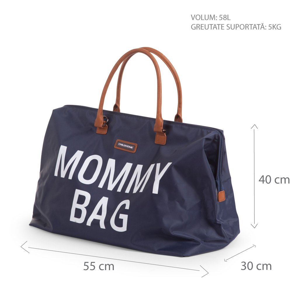 Childhome Geanta de infasat Mommy Bag bleumarin