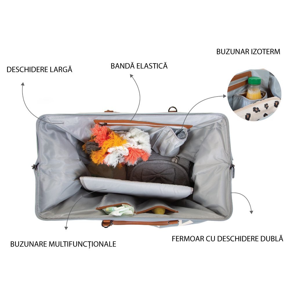 Childhome Geanta de infasat Mommy Bag Gri