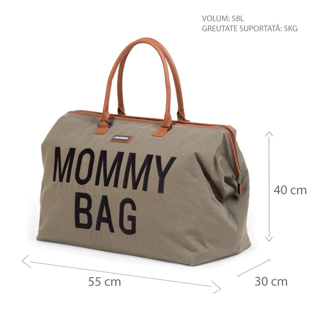 Childhome Geanta de infasat Mommy Bag kaki