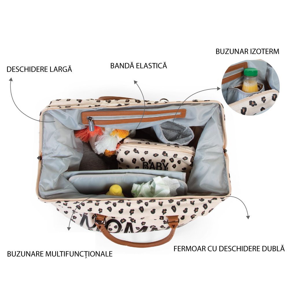 Childhome Geanta de infasat Mommy Bag Leopard