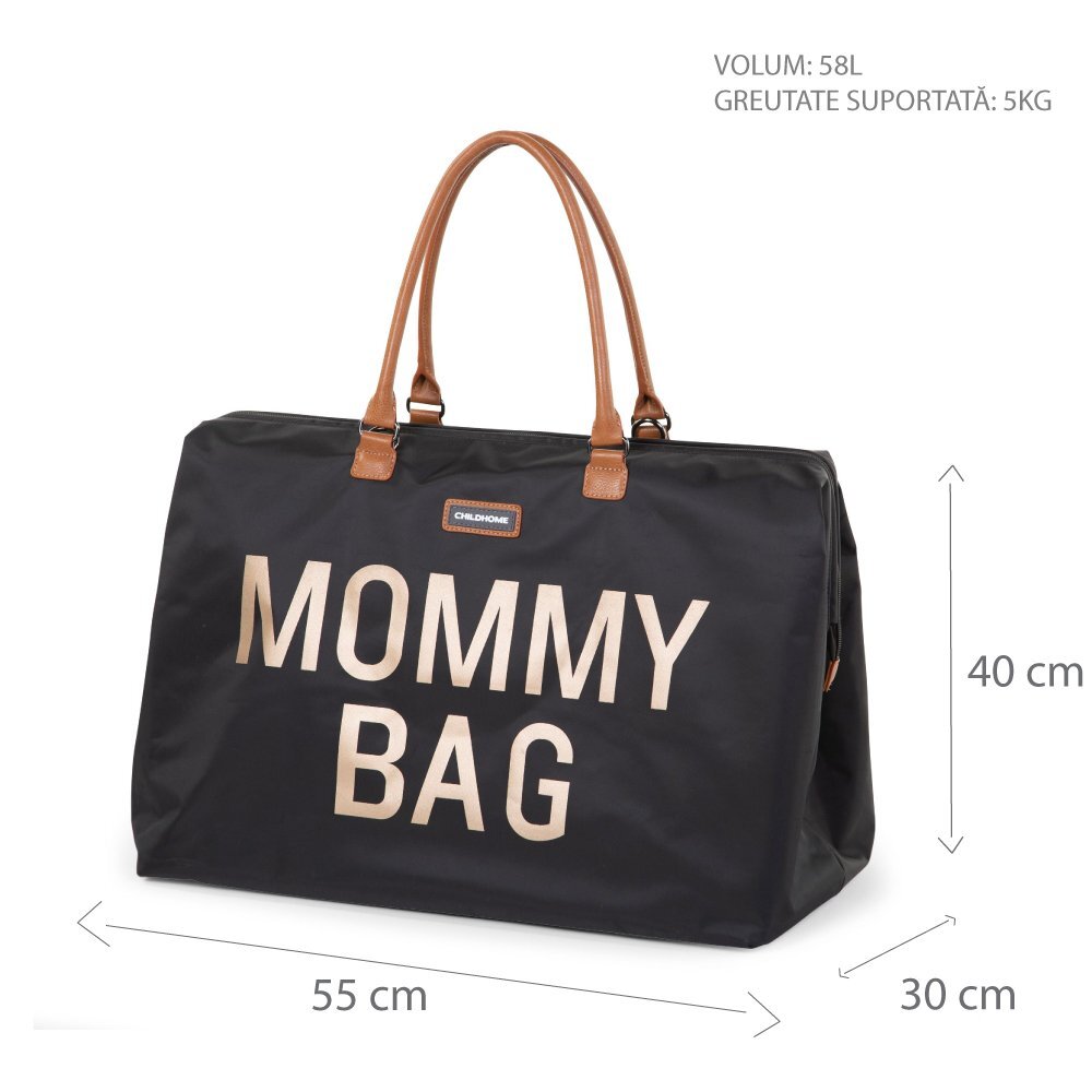 Childhome Geanta de infasat Mommy Bag negru