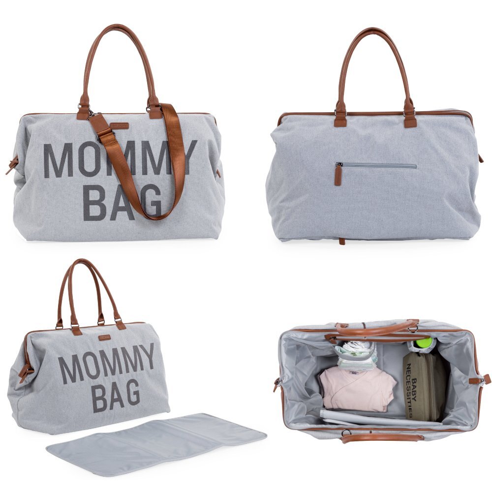 Childhome Geanta de infasat Mommy Bag Panza Oxford gri
