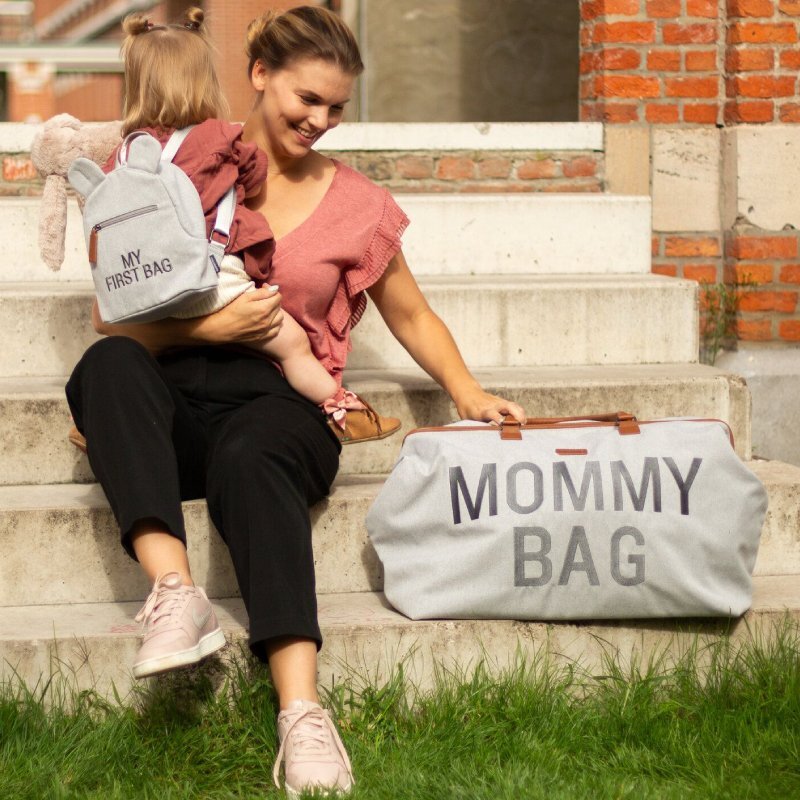 Childhome Geanta de infasat Mommy Bag Panza Oxford gri