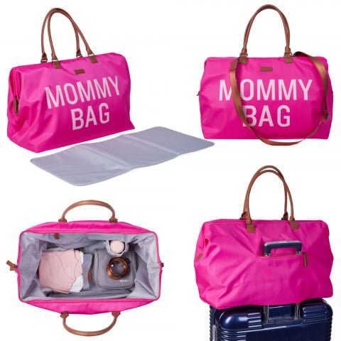 Childhome Geanta de infasat mommy bag pop pink