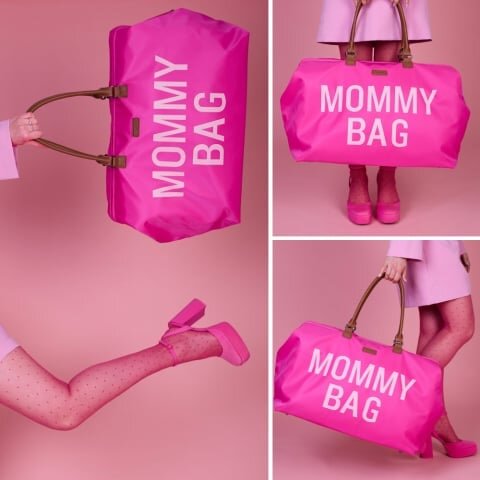 Childhome Geanta de infasat mommy bag pop pink