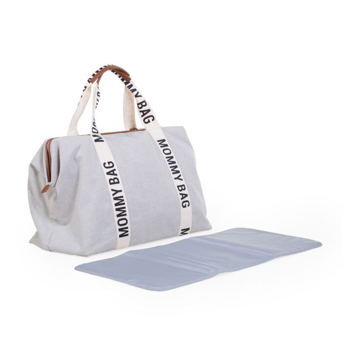 Childhome Geanta de infasat Mommy Bag Signature alb