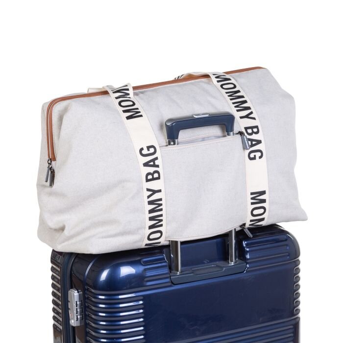 Childhome Geanta de infasat Mommy Bag Signature alb