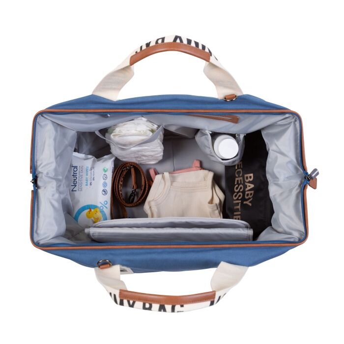 Childhome Geanta de infasat Mommy Bag Signature indigo