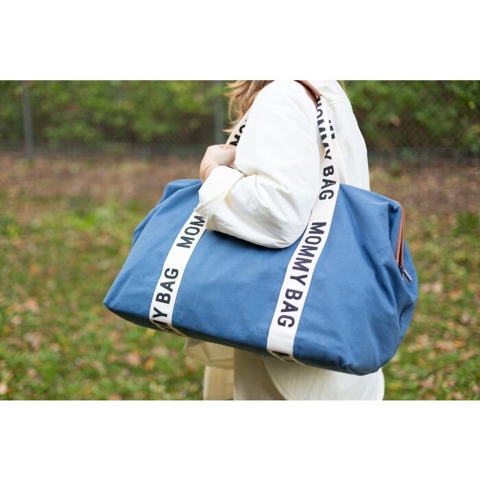 Childhome Geanta de infasat Mommy Bag Signature indigo