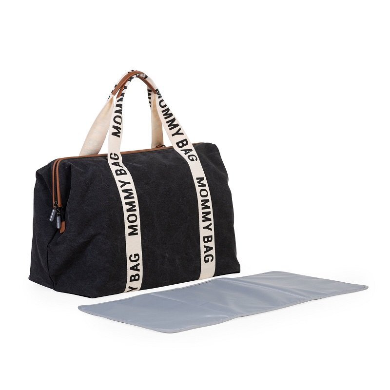 Childhome Geanta de infasat Mommy Bag Signature Negru