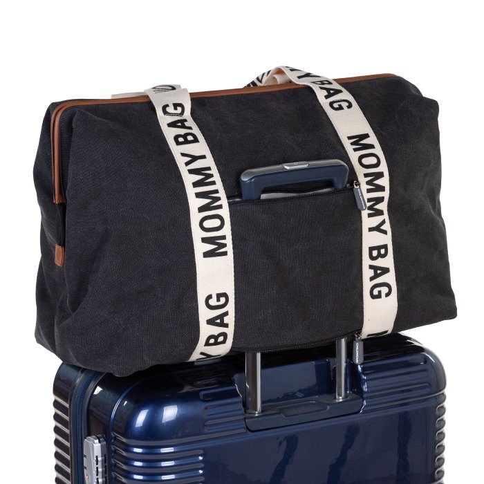 Childhome Geanta de infasat Mommy Bag Signature Negru