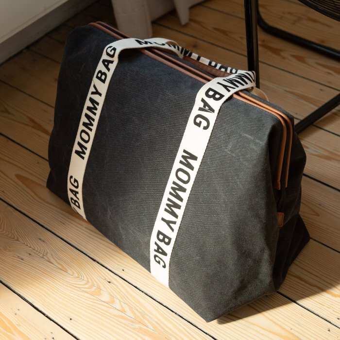 Childhome Geanta de infasat Mommy Bag Signature Negru
