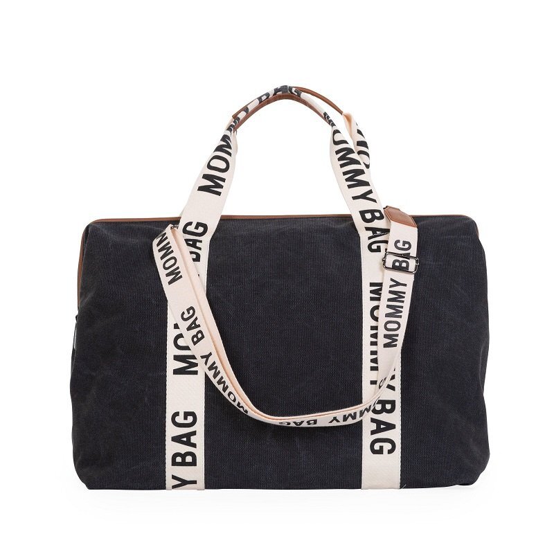 Childhome Geanta de infasat Mommy Bag Signature Negru