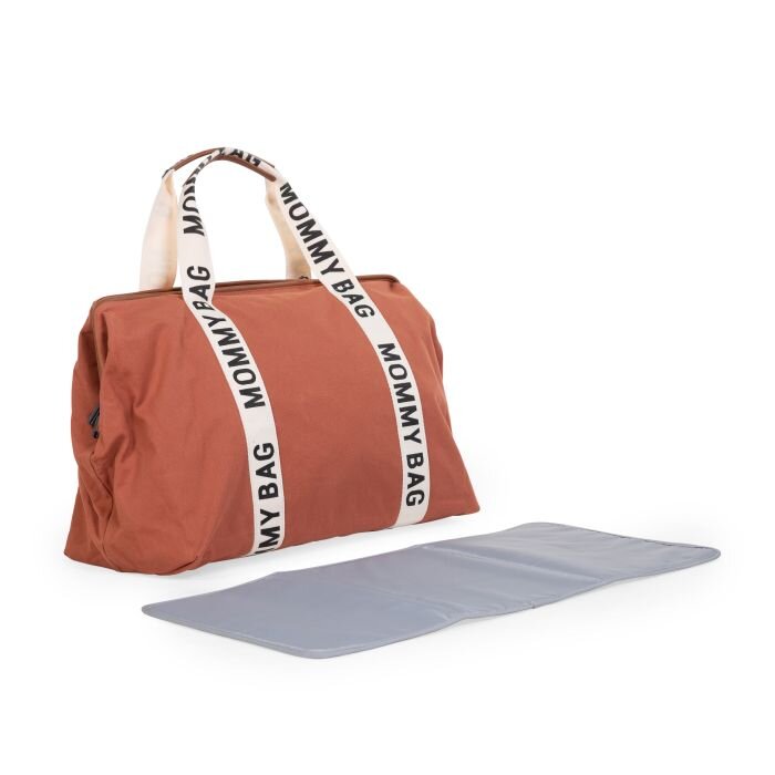 Childhome Geanta de infasat Mommy Bag Signature ruginiu