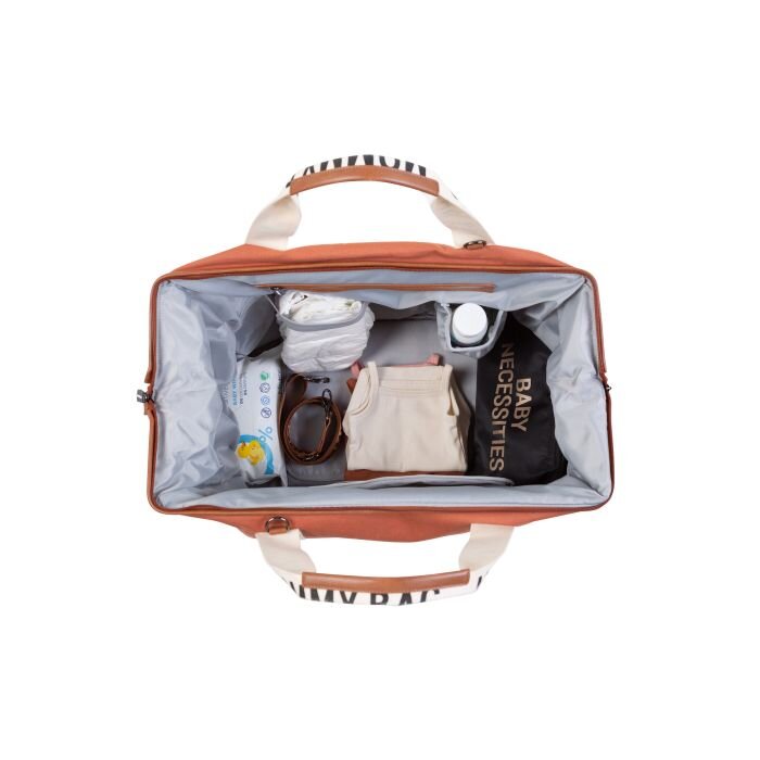 Childhome Geanta de infasat Mommy Bag Signature ruginiu