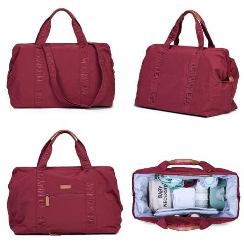 Childhome Geanta de infasat Mommy Bag Signature Urban burgundy