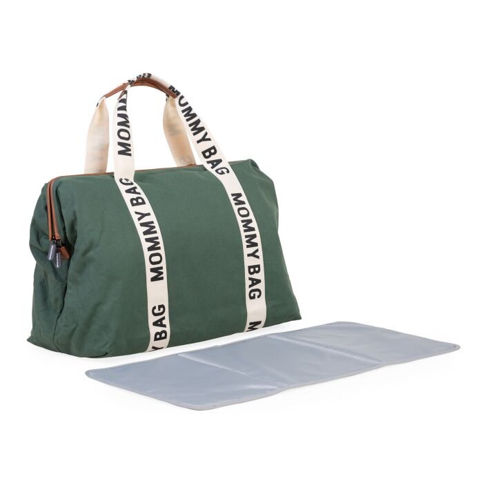 Childhome Geanta de infasat Mommy Bag Signature verde