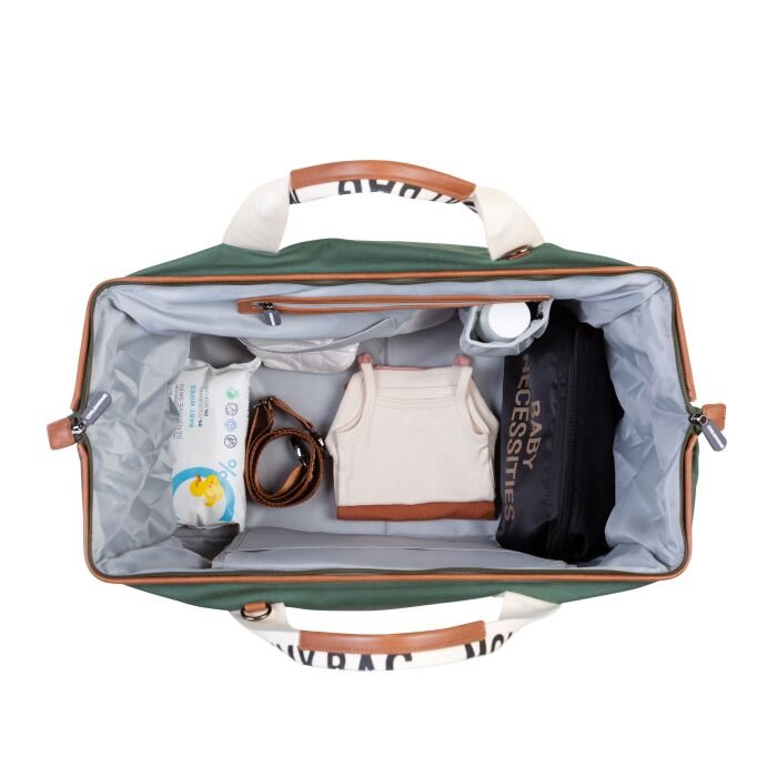 Childhome Geanta de infasat Mommy Bag Signature verde
