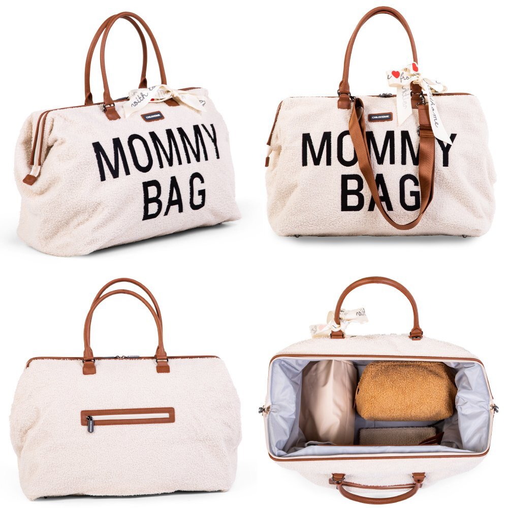 Childhome Geanta de infasat Mommy Bag teddy ecru