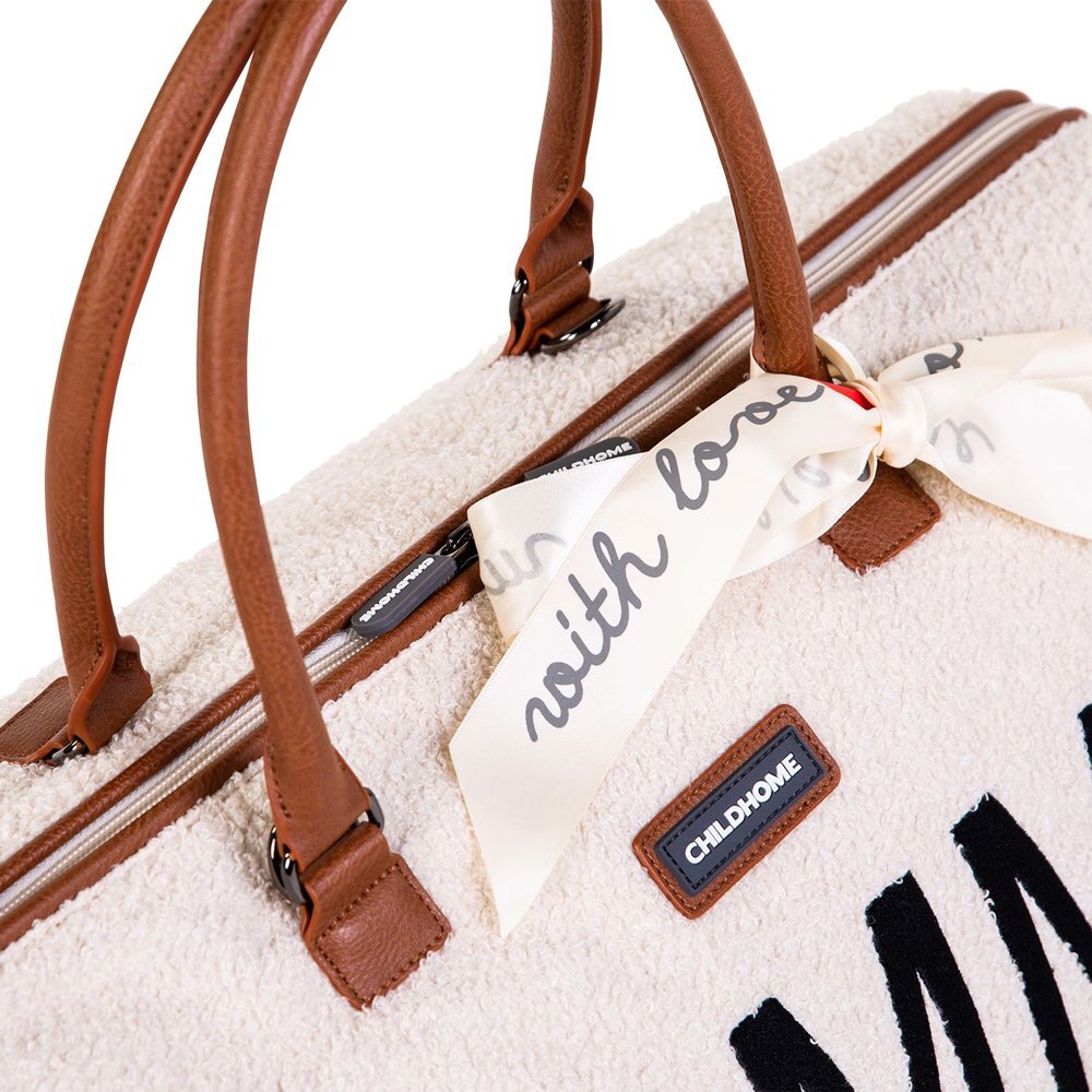 Childhome Geanta de infasat Mommy Bag teddy ecru