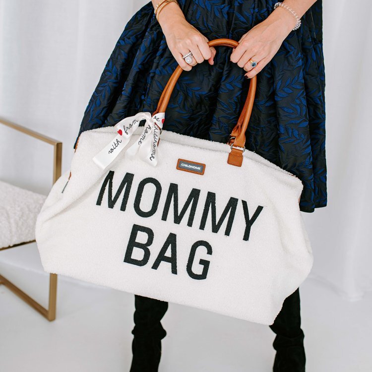 Childhome Geanta de infasat Mommy Bag teddy ecru