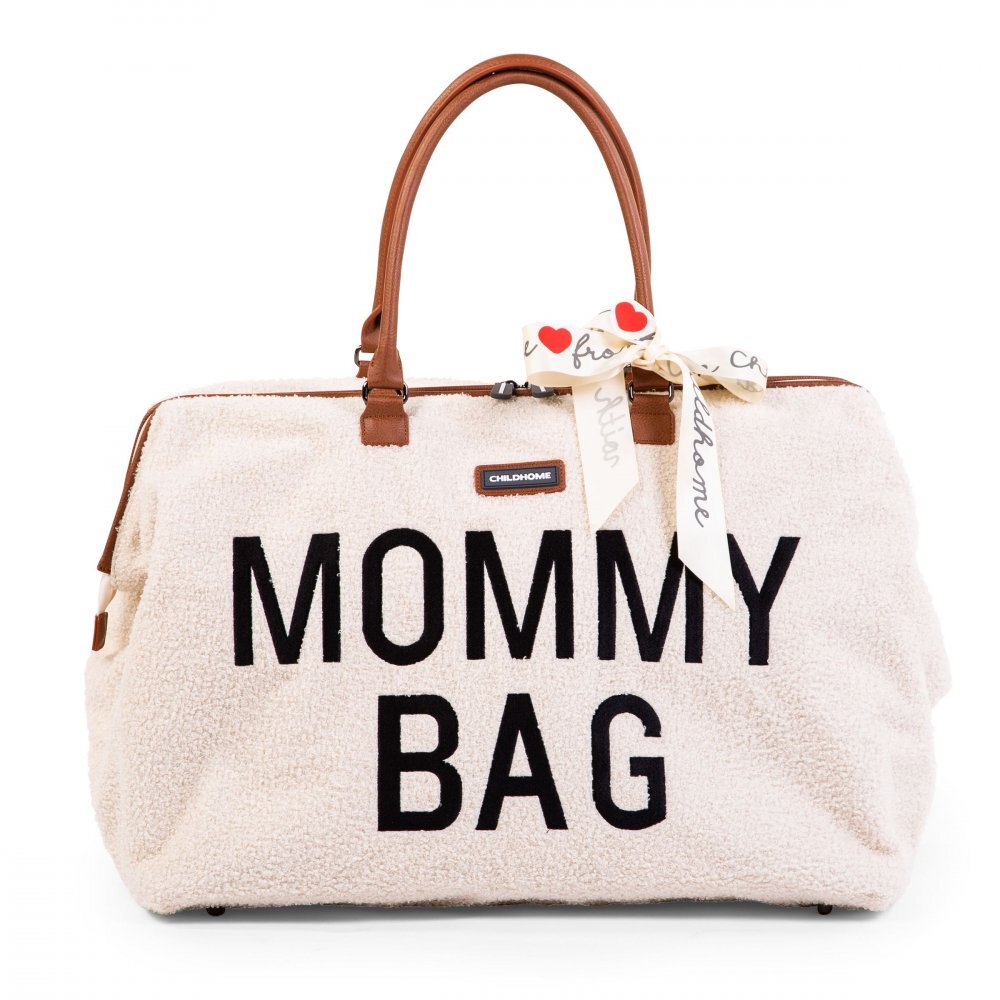 Childhome Geanta de infasat Mommy Bag teddy ecru
