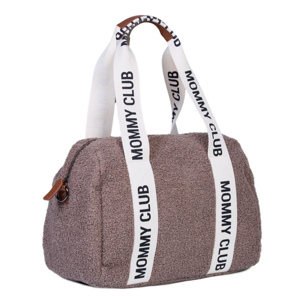 Childhome Geanta de infasat Mommy Club Signature Teddy Soft Brown
