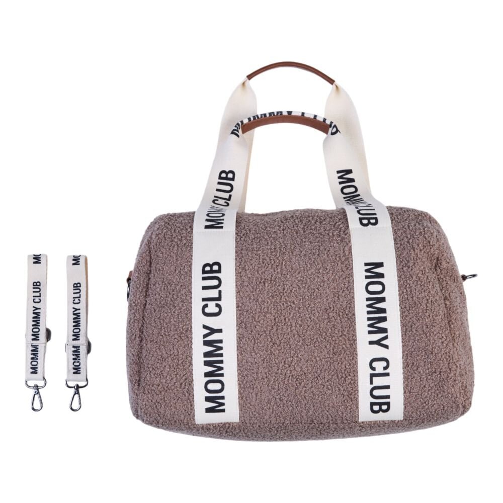 Childhome Geanta de infasat Mommy Club Signature Teddy Soft Brown