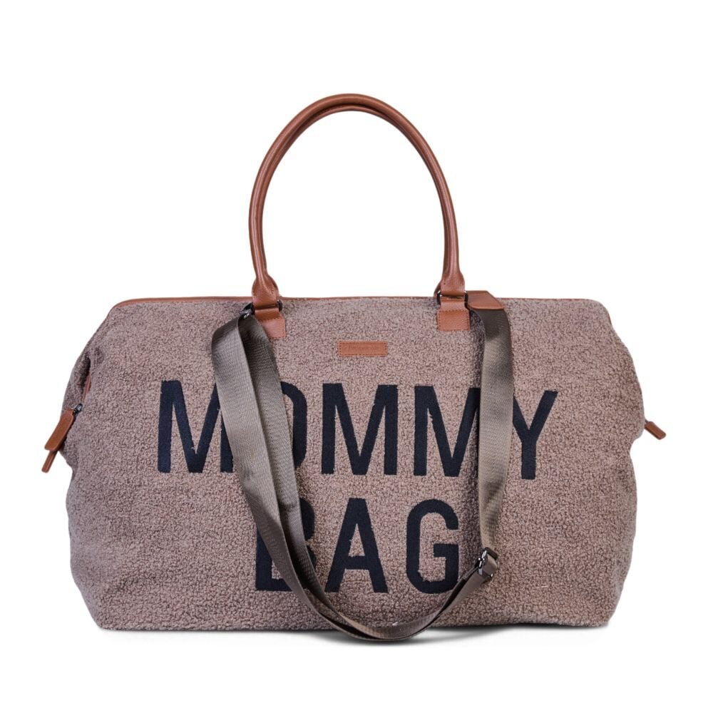 Childhome Geanta de infasat XL Mommy Bag Signature Teddy Soft Brown