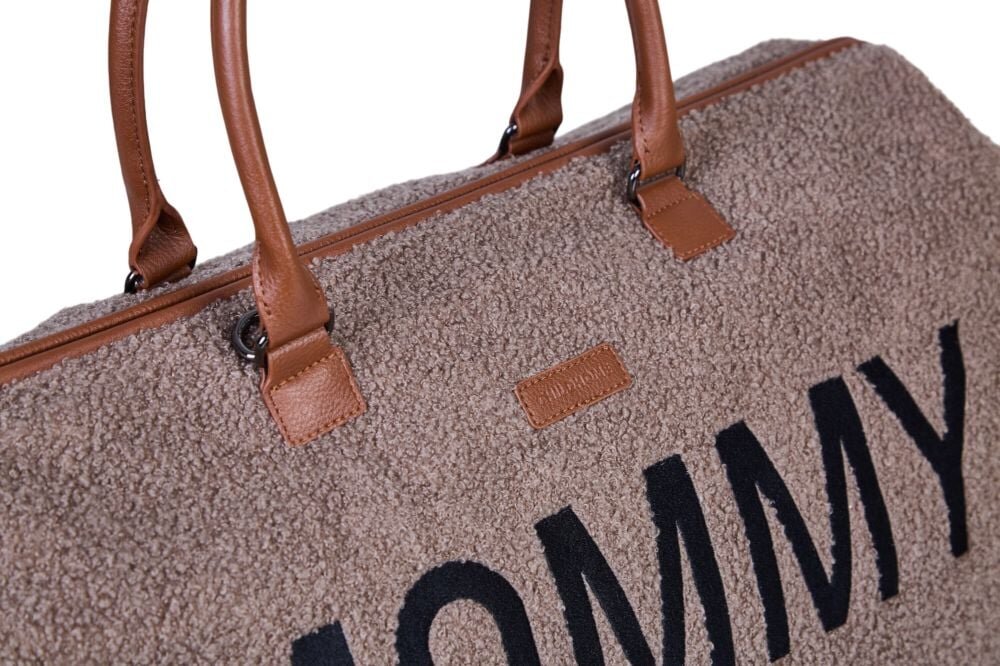 Childhome Geanta de infasat XL Mommy Bag Signature Teddy Soft Brown