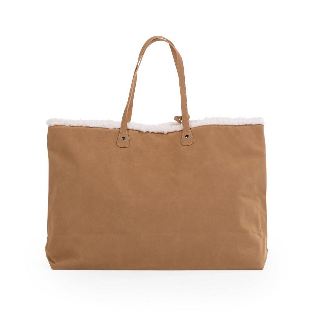 Childhome Geanta Family Bag aspect piele intoarsa bej