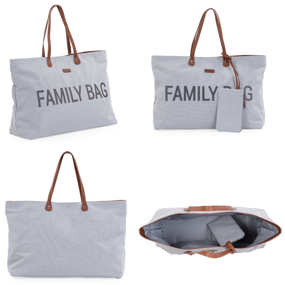 Childhome Geanta Family Bag canvas gri