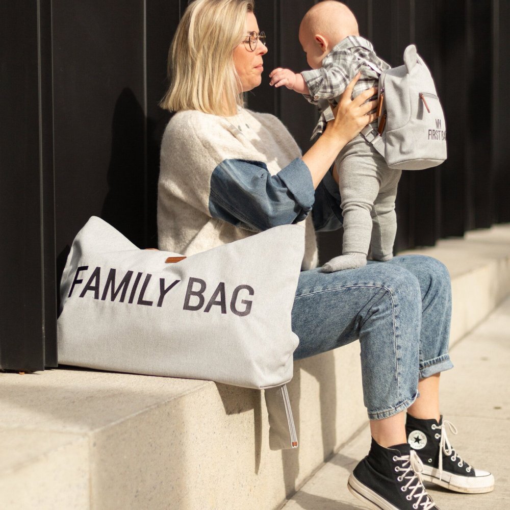 Childhome Geanta Family Bag canvas gri