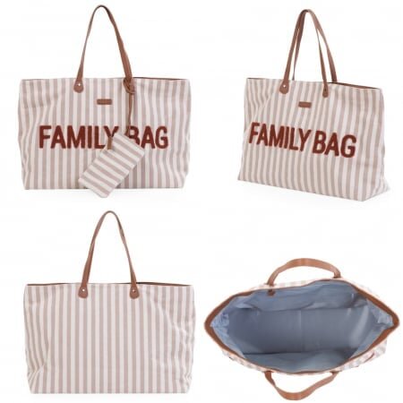 Childhome Geanta Family Bag nude alb