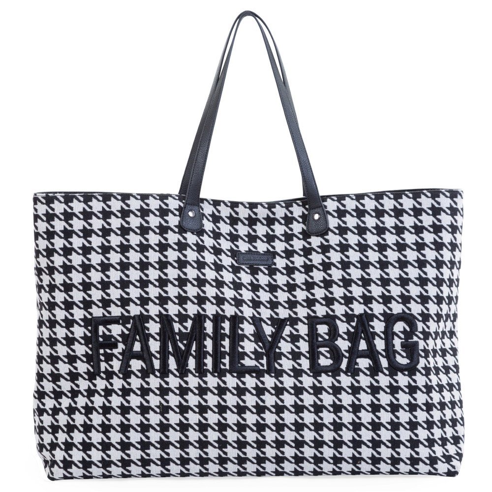 Childhome Geanta Family Bag Pied de Poule negru