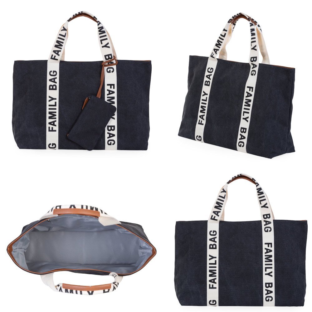 Childhome Geanta Family Bag Signature negru