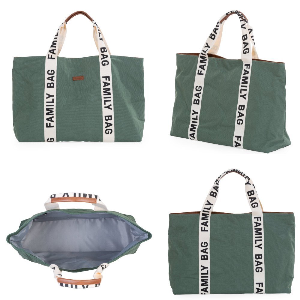 Childhome Geanta Family Bag Signature verde