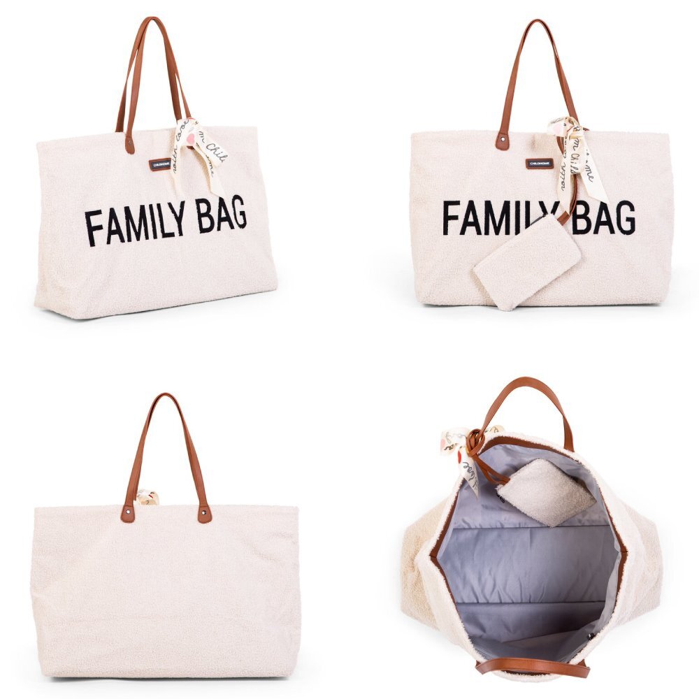 Childhome Geanta Family Bag Teddy alb