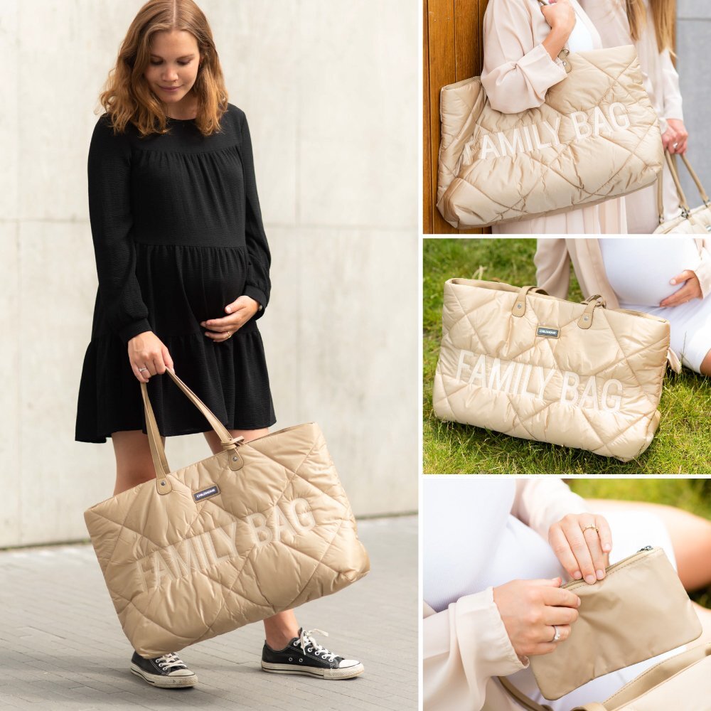 Childhome Geanta matlasata Family Bag bej