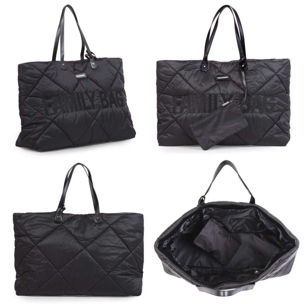 Childhome Geanta matlasata Family Bag negru