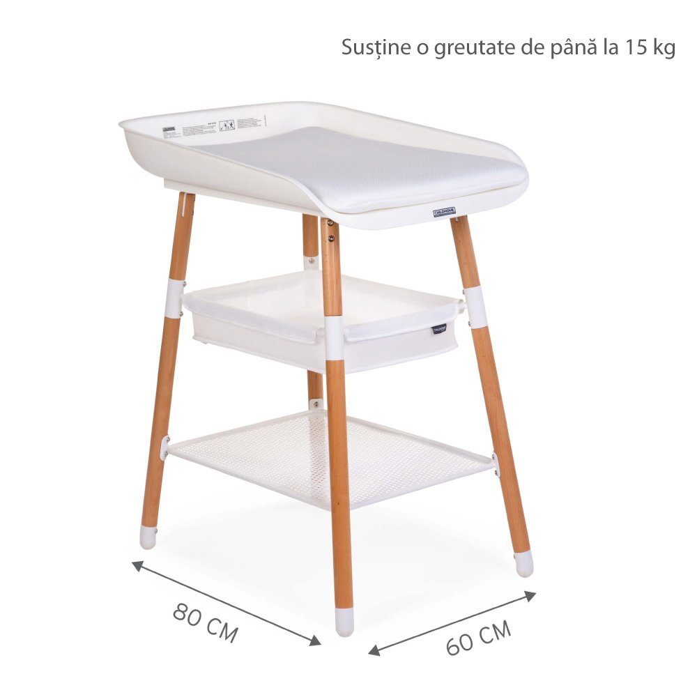 Childhome Masuta de infasat Evolux Natural Alb