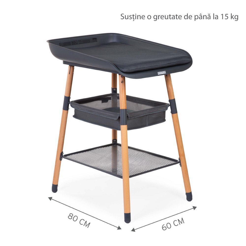 Childhome Masuta de infasat Evolux Natural Antracit