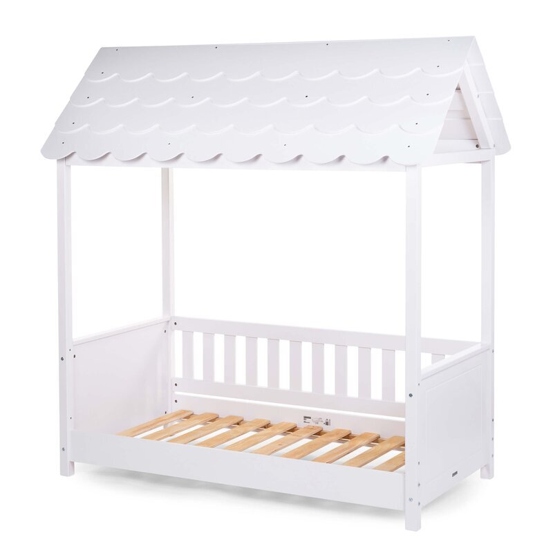 Childhome Pat Casuta cu protectii laterale 70x140 cm lemn alb