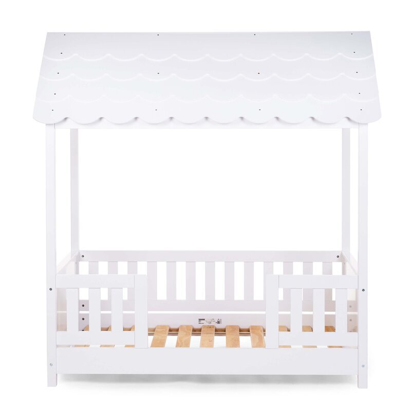Childhome Pat Casuta cu protectii laterale 70x140 cm lemn alb