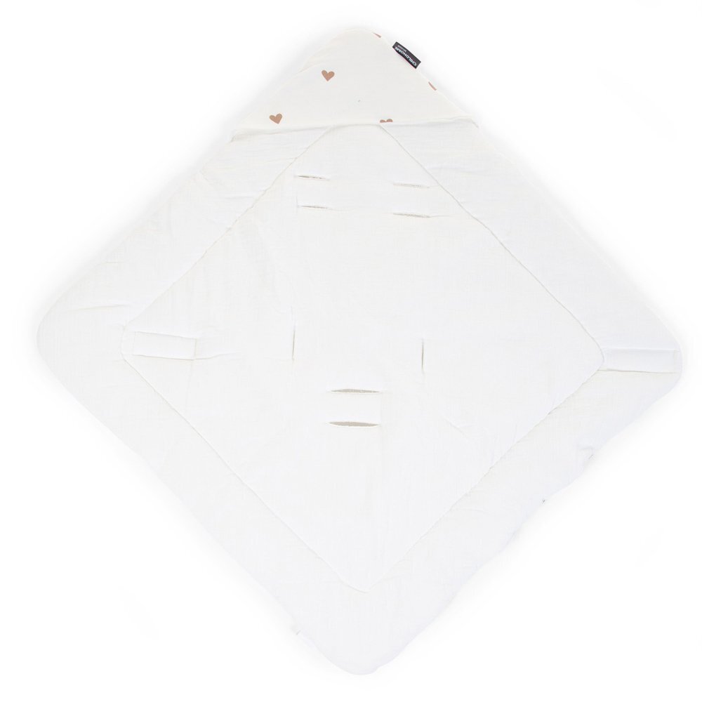 Childhome Paturica de infasat 75x75 cm JerseMuselina Inimioare