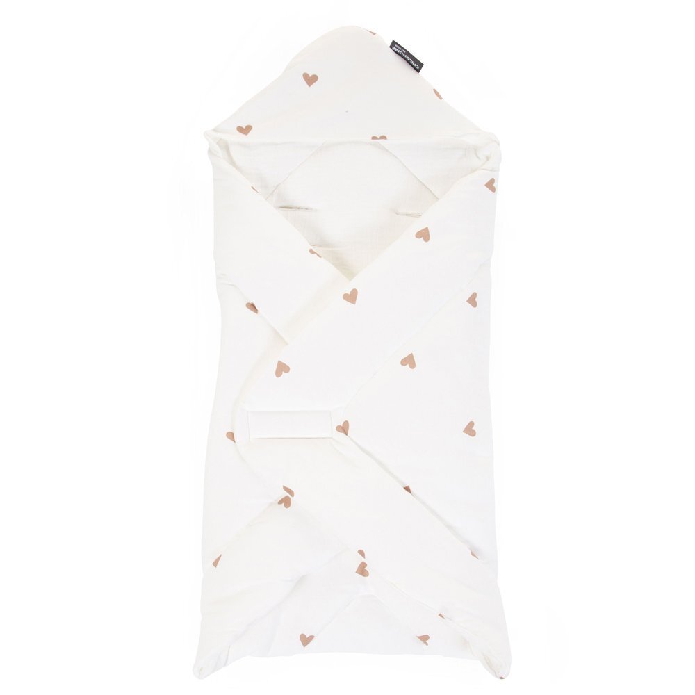 Childhome Paturica de infasat 75x75 cm JerseMuselina Inimioare