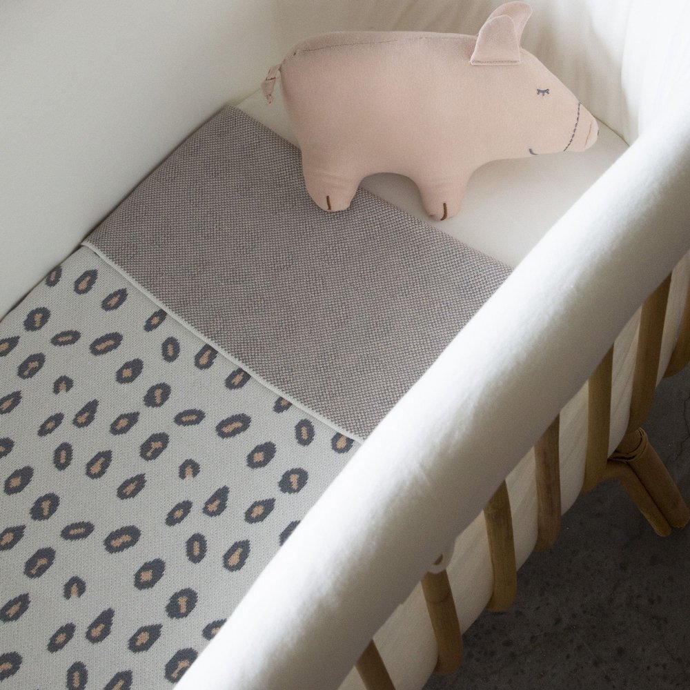 Childhome Paturica tricotata 85x70 cm Leopard