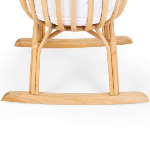 Childhome Patut balansoar din ratan cu saltea si husa jerse 90x70x71 cm