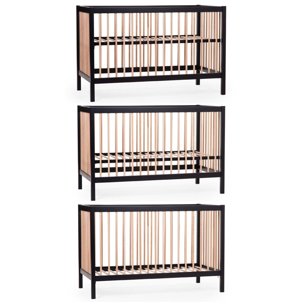 Childhome Patut Cot 97 fag 60x120 cm naturalnegru
